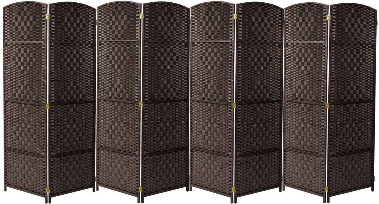 Sorbus Extra Wide - Diamond Weave Fiber Room Divider- 8 Panel